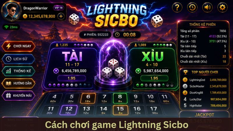 Cách chơi Lightning Sicbo và các cửa cược