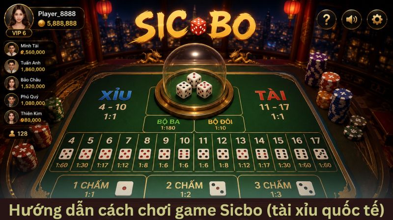 Hướng dẫn cách chơi sicbo (tài xỉu quốc tế)